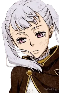 😕 Noelle Silva Black Clover anime, character, manga, magic, fanart, noelle silva, black clover whatsapp sticker