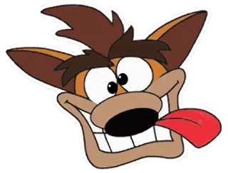 😛 Crash Bandicoot cartoon, game character, mascot, crash bandicoot, video game whatsapp sticker