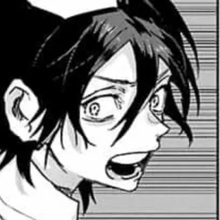 ⛓ Anime, Manga, Ausdruck, Verzweiflung, Angst, Angstzustände, Comic telegram sticker