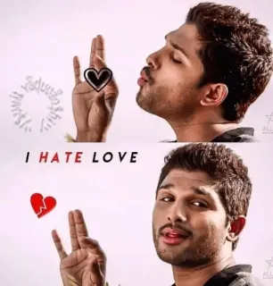 💔 I HATE LOVE odio, amor, corazón, triste, relación, ruptura telegram sticker