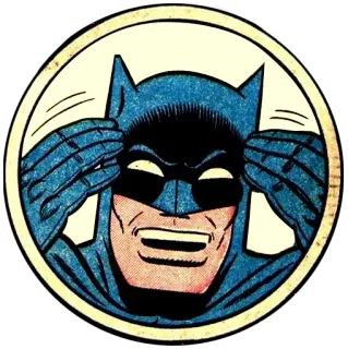 ☹️ Batman batman, comic, superheld, dc comics, cartoon, maske, vigilant telegram sticker