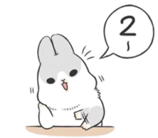 🐰 2 lucu, binatang, kelinci, kelinci, kartun telegram sticker