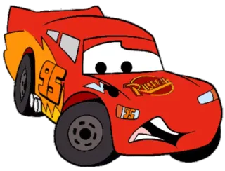 😞 Lightning McQueen Cars lightning mcqueen, cars, cartoni animati, animazione, disney, pixar telegram sticker