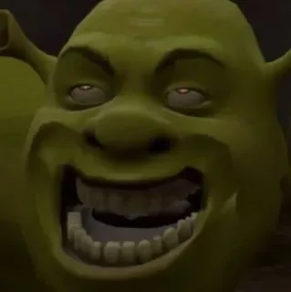 😬 Shrek オーガ, ドリームワークス, アニメ, 映画, 面白い telegram sticker