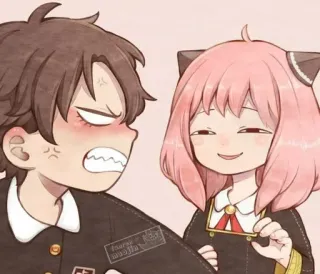 🤡 Anya Forger Spy × Family Anime, Mangá, Desenho animado, Spy x Family, Anya, Forger whatsapp sticker