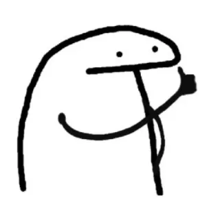 👌 человечек, большой палец вверх, florkofcows, мультфильм, линейный рисунок, минимализм whatsapp sticker
