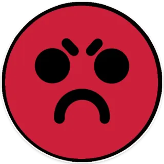 😡 arrabbiato, frustrato, triste, sconvolto, Emoji telegram sticker