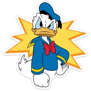 😠 Donald Duck Kartun, Marah, Disney, Donald Bebek, Karakter whatsapp sticker