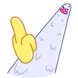 🖕 오리, 새, 가운데 손가락, 불쾌한, 무례한, 제스처 telegram sticker