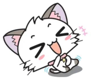 😂 cat, animal, cute, happy, kawaii, pet, kitty whatsapp sticker