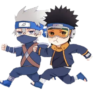 😂 Kakashi Hatake Naruto Anime, Manga, Ninja, Kakashi, Obito, Chibi, Kreskówki, Postacie, Przyjazny telegram sticker