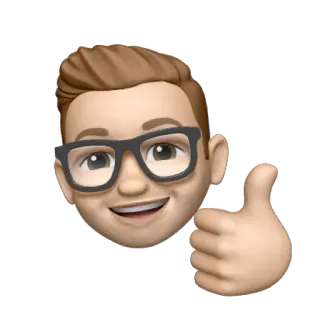 👍 Polegar para cima, Emoji, Óculos, Amigável, Positivo telegram sticker