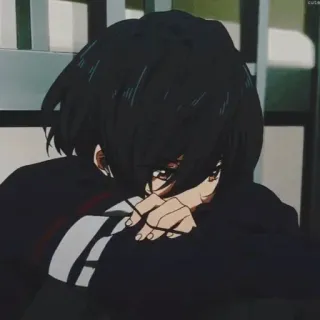 🤍 Anime, Personnage, Manga, Garçon, Émotionnel, Triste telegram sticker