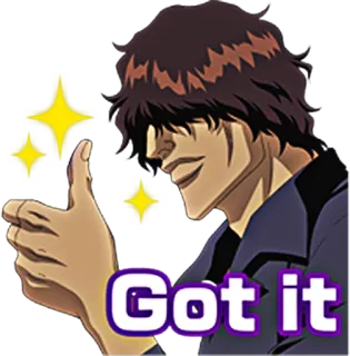 👍 Got it Anime, Daumen hoch, Zustimmung, Einverständnis telegram sticker