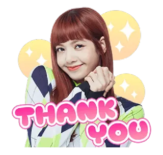 😊 Lisa THANK YOU gracias, kpop, lisa, blackpink, saludo telegram sticker