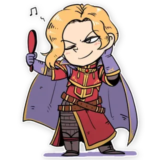 🤳 Kreskówka, Postać, Fantasy, Zbroja, Elegancki, Lustro, Styl, Moda telegram sticker