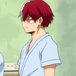 ❄️ Shoto Todoroki My Hero Academia Anime, Shoto Todoroki, My Hero Academia, Postać, Fanart telegram sticker