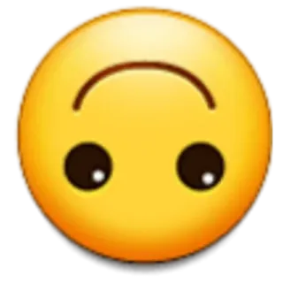 🙃 emoji, face, upside down, yellow, expression telegram sticker
