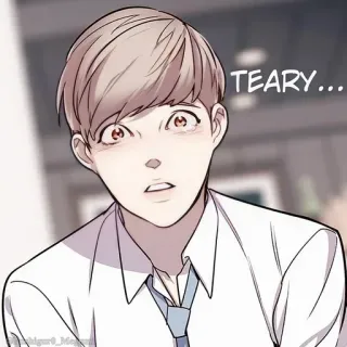 🌩 TEARY... Манга, Аниме, Парень, Выражение, Слезы, Расстроен whatsapp sticker
