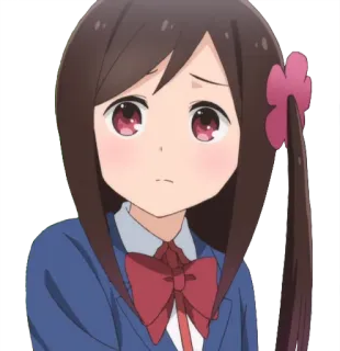 😟 anime, girl, school uniform, cartoon, cute, female, character telegram sticker