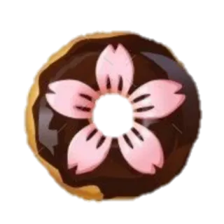 🍩 dona, postre, comida, pastel, chocolate, flor de cerezo, dulce telegram sticker
