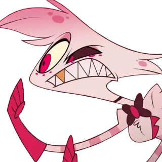 😡 Angel Dust Hazbin Hotel Kreskówka, Demon, Anime, Różowy, Angel Dust, Hazbin Hotel telegram sticker