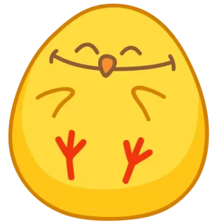 😊 Huhn, niedlich, glücklich, Tier, Emoji, gelb, Vogel whatsapp sticker