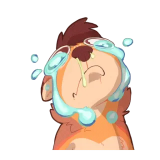 😭 crying, cartoon, sad, character, emotion, tears telegram sticker