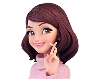 😁 Dibujo animado, Mujer, Retrato, Chica, Arte digital, Ilustración telegram sticker