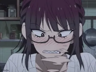 😤 Anime, Mädchen, wütend, frustriert telegram sticker