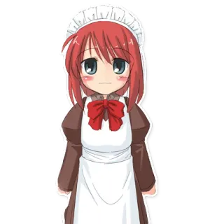 ☺️ Anime, Maid, Lindo, Kawaii, Chica telegram sticker