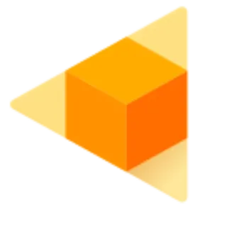 🔵 kostka, abstrakcja, pomarańczowy, kształt, geometryczny telegram sticker