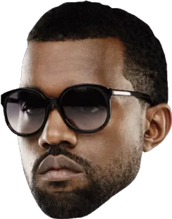 😎 Kanye West musicista, rapper, celebrità, occhiali da sole, Kanye telegram sticker