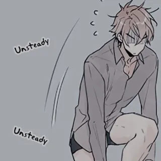 🍢 Unsteady Unsteady อนิเมะ, มังงะ, ไม่มั่นคง, ตัวละคร, การ์ตูน, ภาพร่าง, ศิลปะ telegram sticker