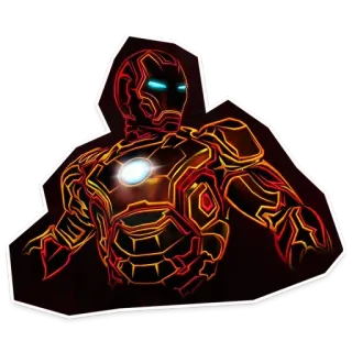 👌 Iron Man Homem de Ferro, Marvel, Super-herói, Adesivo, HQ, Vingador telegram sticker
