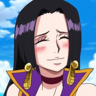 🥰 Boa Hancock One Piece Anime, Mangá, Mulher, Personagem, Sorriso telegram sticker