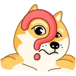 ❓ doge, hond, meme, vraag, verward, dier whatsapp sticker