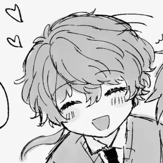 🌟 Anime, Rysunek, Kreskówka, Słodki, Chłopak, Ilustracja telegram sticker
