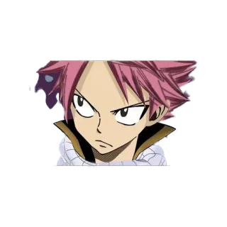 😒 Natsu Dragneel Fairy Tail Anime, Mangá, Fairy Tail, Natsu Dragneel, cabelo rosa whatsapp sticker