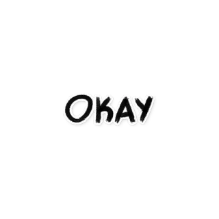 😶 OKAY okay, word, expression, approval telegram sticker