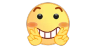 🤩 emoji, happy, peace, cheerful, cartoon, kawaii, cute telegram sticker