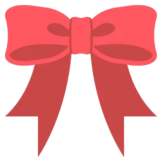 🌸 noeud, ruban, rouge, décoration, cadeau, fête, festif whatsapp sticker