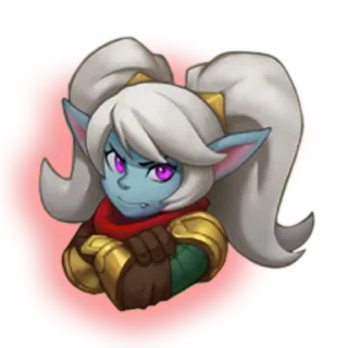 😠 Poppy League of Legends papavero, League of Legends, LoL, personaggio videogioco, campione, emote telegram sticker