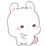 😠 토끼, 귀여운, 동물, 만화, 스티커 telegram sticker