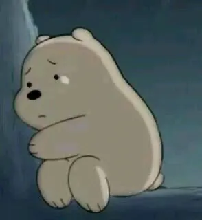 ✨ Ice Bear We Bare Bears triste, oso, dibujos animados, oso polar, We Bare Bears telegram sticker