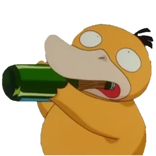 🍼 Psyduck Pokemon pokemon, psyduck, uống, phim hoạt hình, anime whatsapp sticker