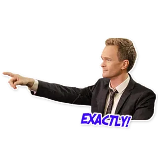 👈 Barney Stinson How I Met Your Mother EXACTLY! Barney Stinson, How I Met Your Mother, Exactement, Neil Patrick Harris, Série TV, Sitcom, Comédie telegram sticker