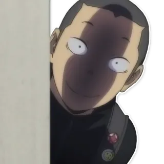 😈 Аниме, Подглядывание, Тень, Мультфильм, Хитрый telegram sticker