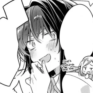 🎤 She's nothing like me anime, manga, character, art, illustration whatsapp sticker