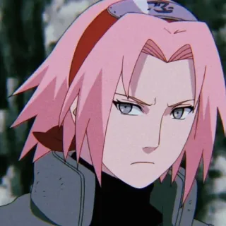 😒 Sakura Haruno Naruto Sakura, Naruto, anime, pink hair, ninja telegram sticker